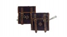 For Royal Enfield Bear 650 Canvas and Leather Pannier Bags Black With Saddle Stays - SPAREZO